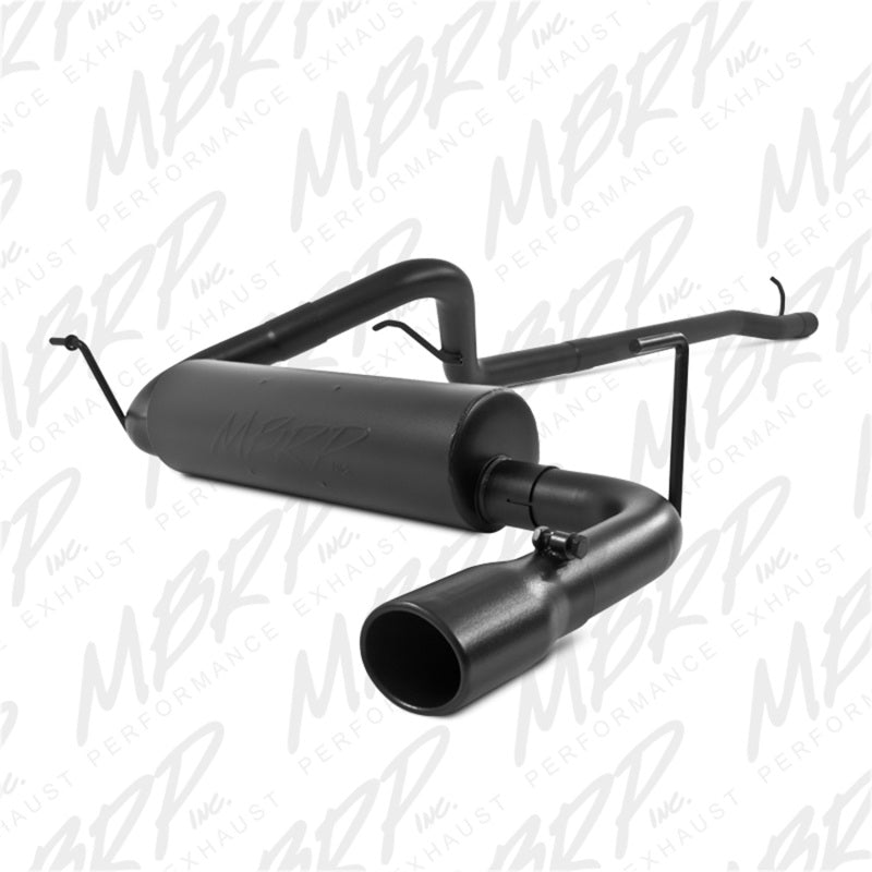 MBRP 12 Jeep Wrangler/ Rubicon 3.6L Cat Back Single Rear Exit Black Exhaust - DTX Performance