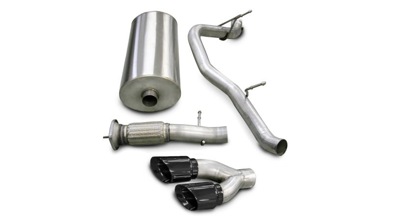 Corsa 07-10 Cadillac Escalade 6.2L V8 Black Sport Cat-Back Exhaust - DTX Performance