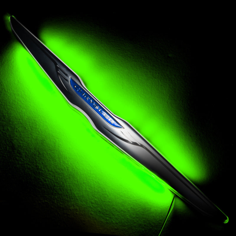 Oracle Chrysler Illuminated LED Sleek Wing - Dual Intensity - Green - DTX Performance