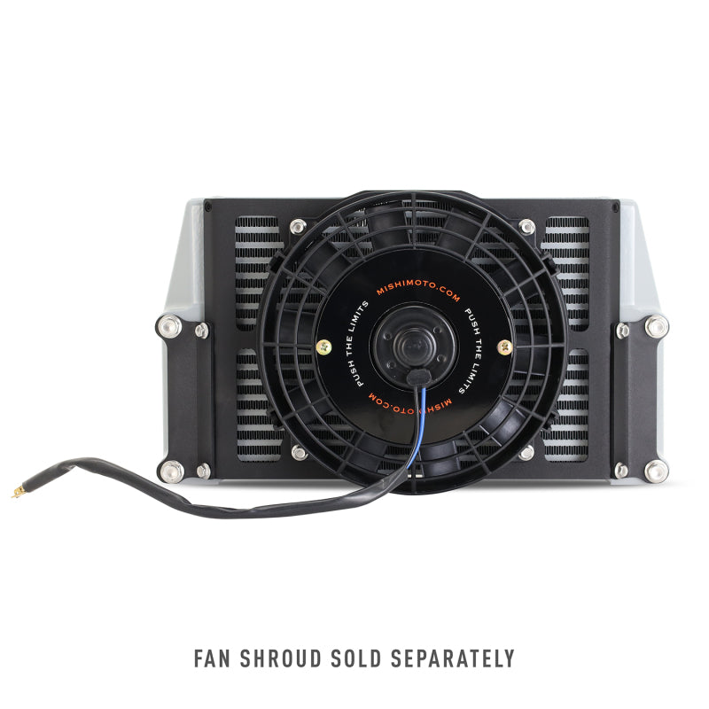 Mishimoto Universal 10in. Heavy-Duty Oil Cooler Fan Shroud - Micro Wrinkle Black - DTX Performance