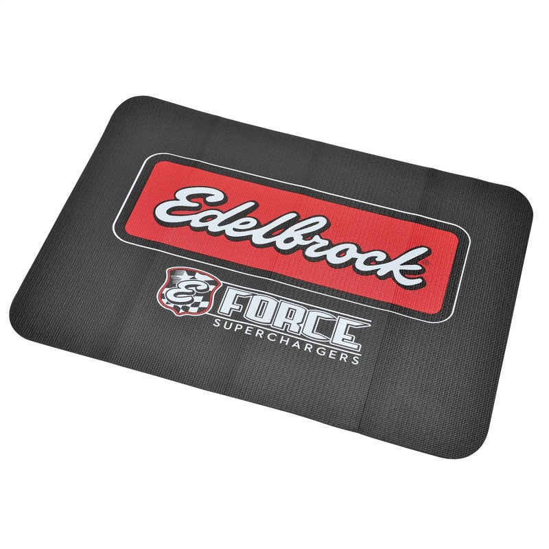 Edelbrock Racing Fender Cover - PVC Foam Mat - 2 Color Printed Edelbrock Racing Logo - DTX Performance