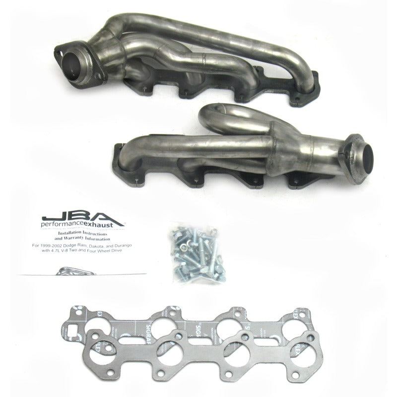 JBA 02-03 Dodge RAM 4.7L PowerTech 1-1/2in Primary Raw 409SS Cat4Ward Header - DTX Performance