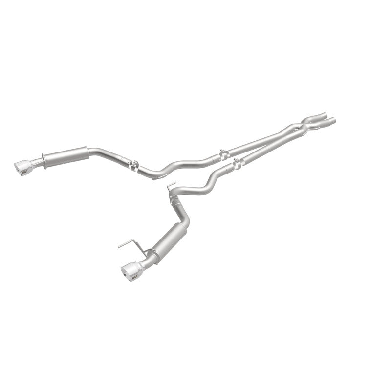 MagnaFlow Cat Back, SS, 2.5in, Competition, Dual Split Polished 4.5in Tips 2015 Ford Mustang V6 3.7L - DTX Performance