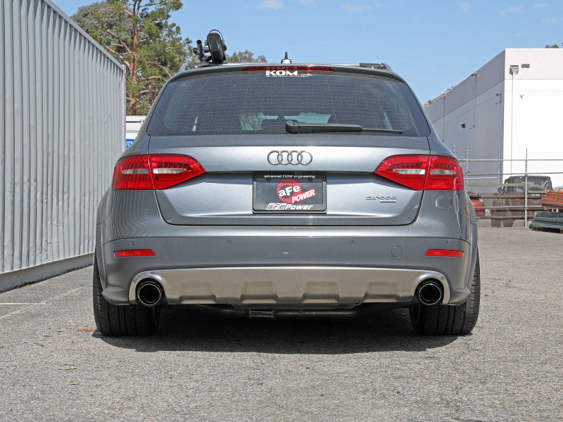 afe MACH Force-Xp 13-16 Audi Allroad L4 SS Axle-Back Exhaust w/ Carbon Tips - DTX Performance