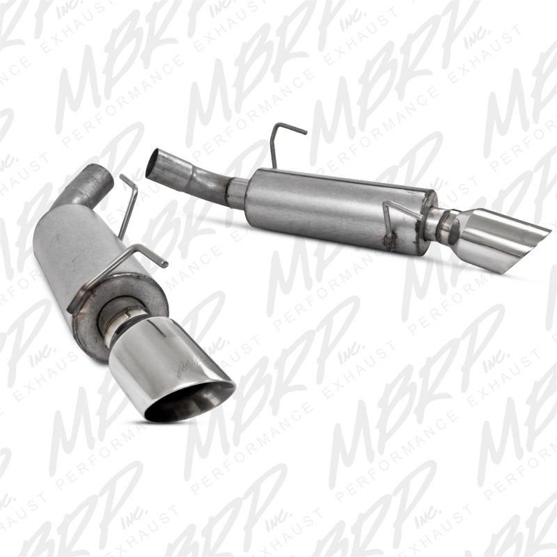 MBRP 05-10 Ford Mustang GT 5.0/Shelby GT500 Dual Mufflers Axle Back Split Rear AL - DTX Performance