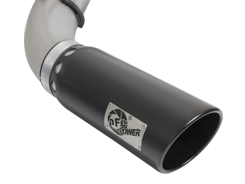 aFe Atlas Exhaust 5in DPF-Back Al Steel 2016 Nissan Titan XD V8-5.0L Black Tip - DTX Performance