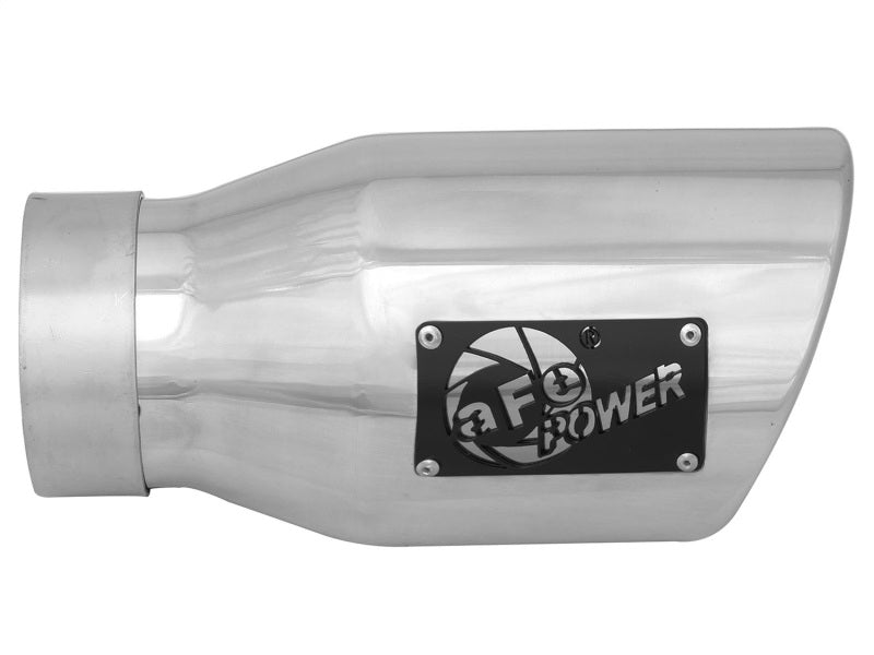 aFe MACH Force-Xp 3in Inlet x 4-1/2in Outlet x 9in Length 304 Stainless Steel Exhaust Tip - DTX Performance