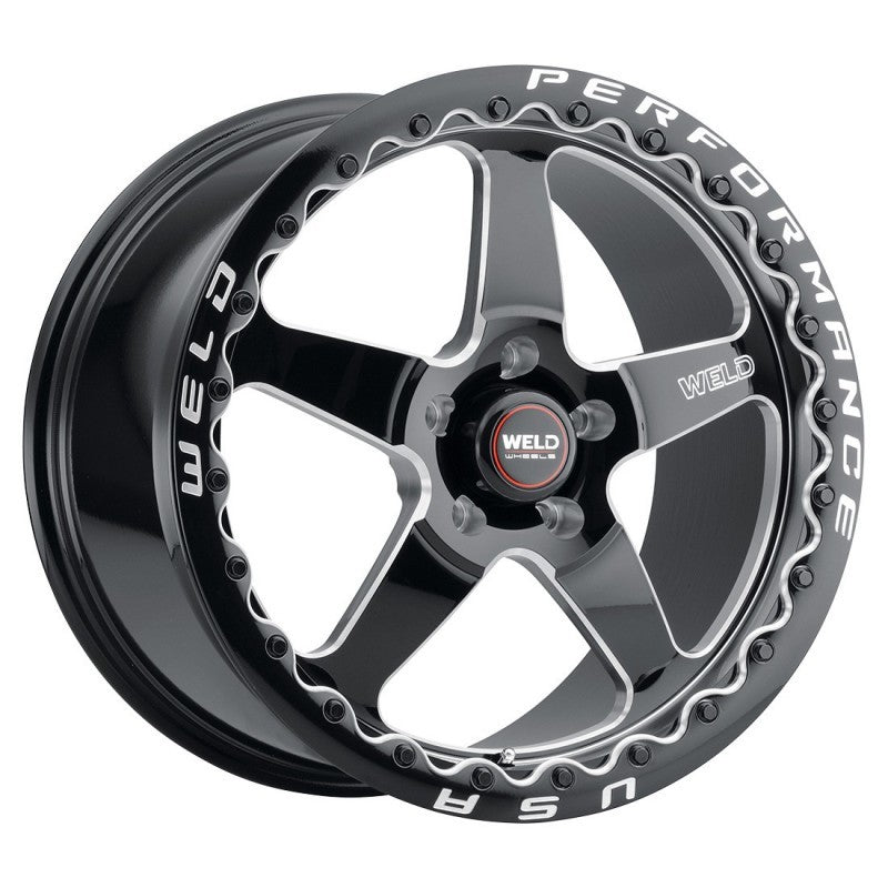 Weld Magnum Import 13x10 / 4x100mm BP / 5in. BS Black Wheel - Black Single Beadlock MT - DTX Performance