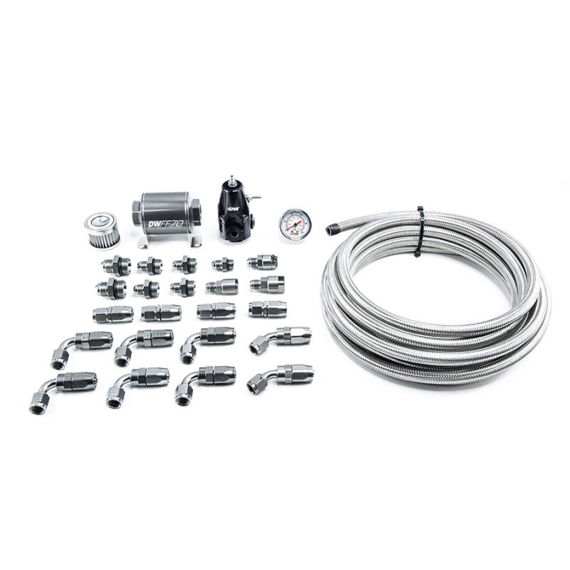 DeatschWerks 01-15 Honda Civic DW400 Pump Module Return Plumbing Kit w/CPE Fuel Lines - DTX Performance