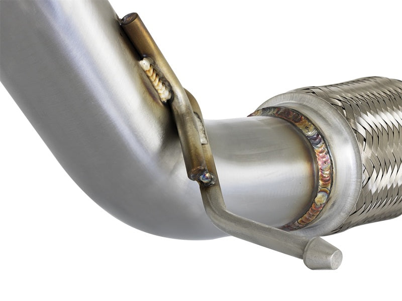 aFe Power Elite Twisted Steel 16-17 Honda Civic I4-1.5L (t) 2.5in Rear Down-Pipe Mid-Pipe - DTX Performance