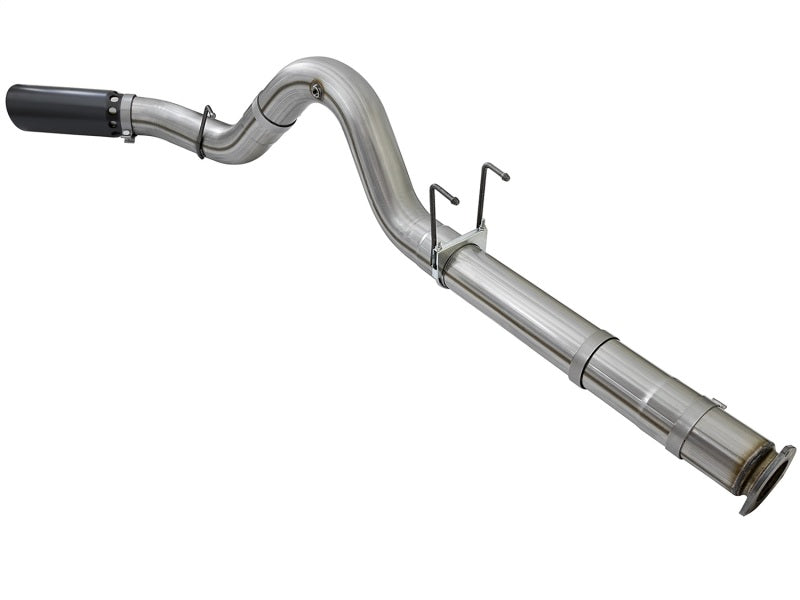 aFe Large Bore-HD 5in DPF Back 409 SS Exhaust System w/Black Tip 2017 Ford Diesel Trucks V8 6.7L(td) - DTX Performance