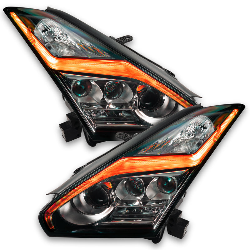 Oracle 15-21 Nissan GT-R Lightning Bolt Headlight DRL Upgrade RGB+W ColorSHIFT w/ Simple Controller - DTX Performance