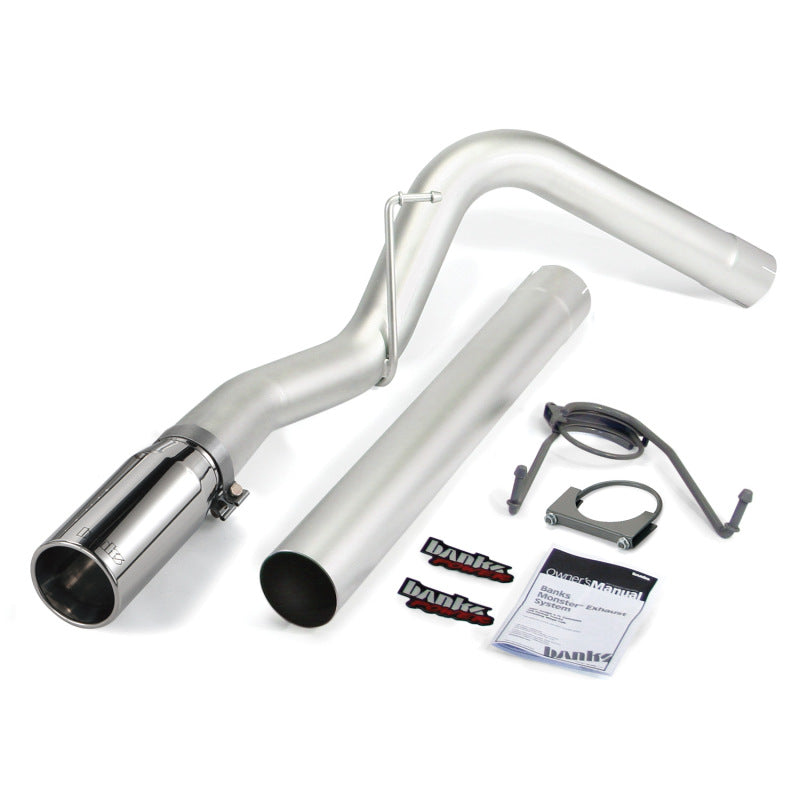 Banks Power 10-13 Dodge 6.7L CCLB Monster Exhaust System - SS Single Exhaust w/ Chrome Tip - DTX Performance