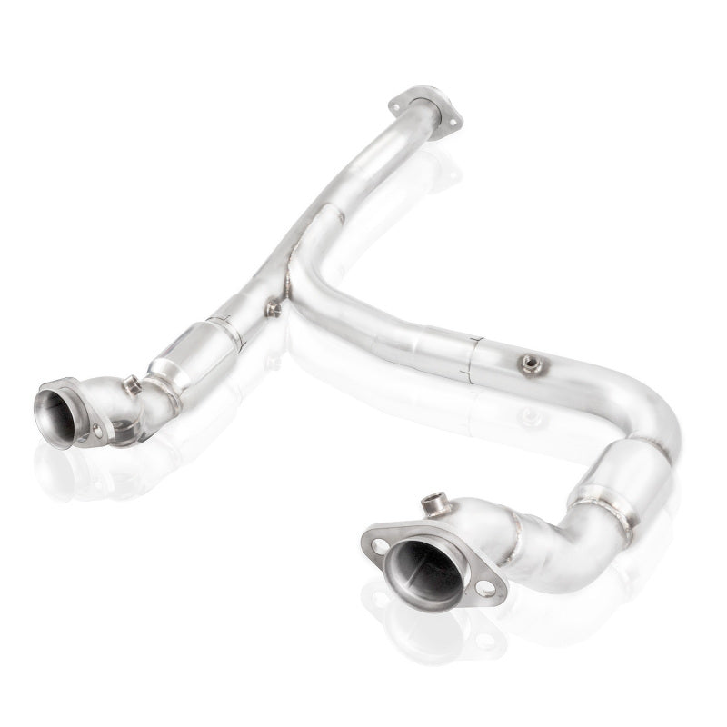 Stainless Works 15-18 F-150 3.5L Downpipe 3in High-Flow Cats Y-Pipe Factory Connection - DTX Performance