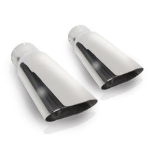 Load image into Gallery viewer, Stainless Works Flat Oval Exhaust Tips 2in Inlet (priced per pair) - DTX Performance