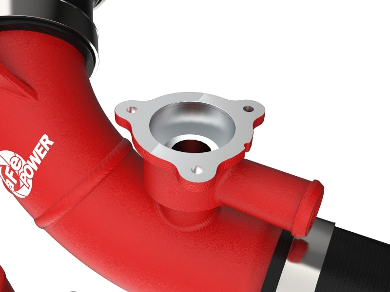 aFe 2022 Toyota Land Cruiser (J300) V6-3.5L (tt) BladeRunner 2.5in Aluminum Hot Charge Pipe - Red - DTX Performance