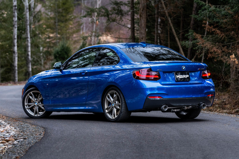 MBRP 17-21 BMW M240I 3.0L 3in Axle Back Dual Rear Exit w/ T304 SS Carbon Fiber Tips (Street Version) - DTX Performance