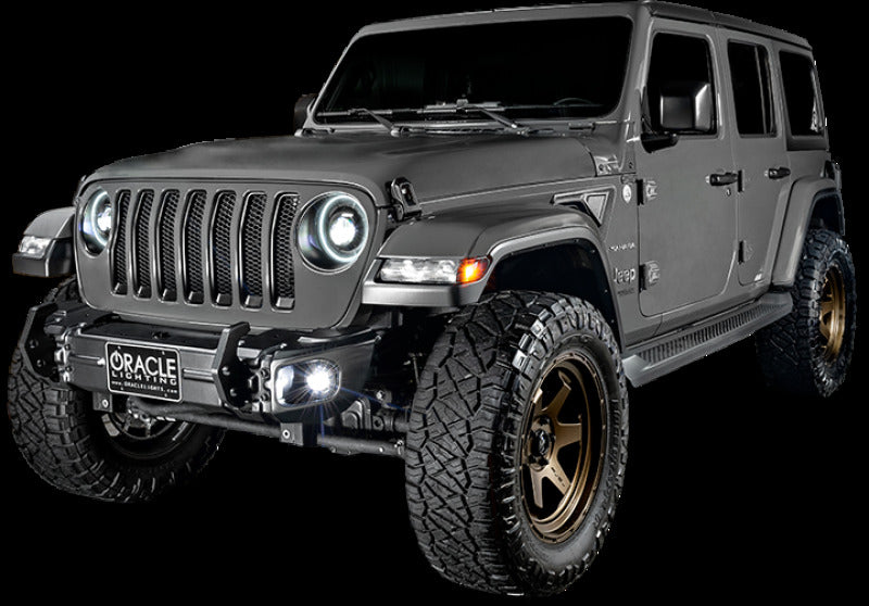 Oracle Jeep Wrangler JK/JL/JT High Performance W LED Fog Lights - White - DTX Performance