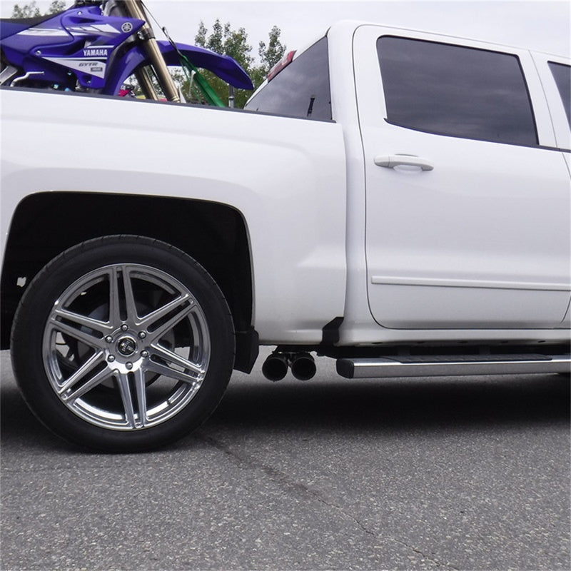 MBRP 09+ Chevrolet Silverado 1500 3in Cat Back Pre-Axle Dual Outlet w/ 4in Tip - Black - DTX Performance