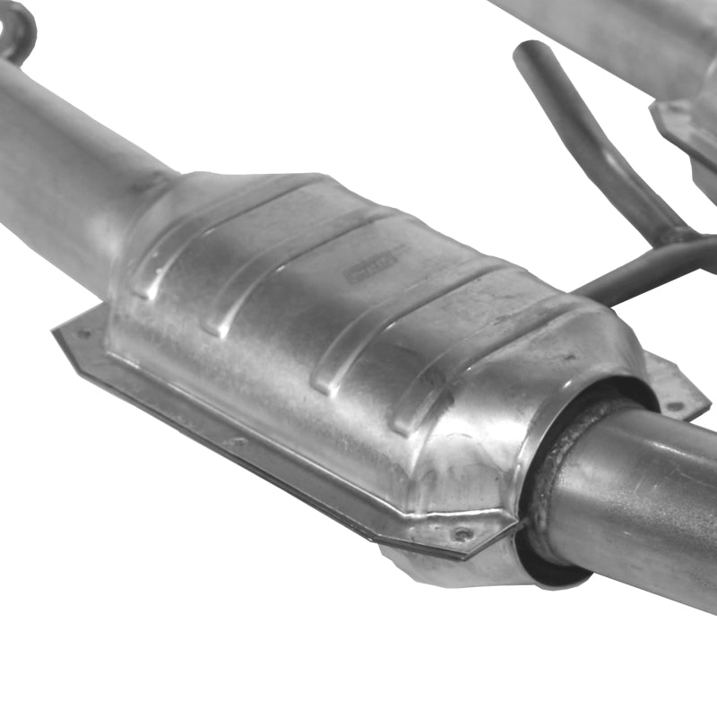 BBK 79-93 Mustang 5.0 Short Mid H Pipe With Catalytic Converters 2-1/2 For BBK Long Tube Headers - DTX Performance