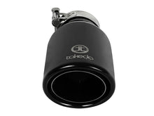 Load image into Gallery viewer, aFe Takeda 304 Stainless Steel Clamp-On Exhaust Tip 2.5in.Inlet / 4in Outlet - Black - DTX Performance