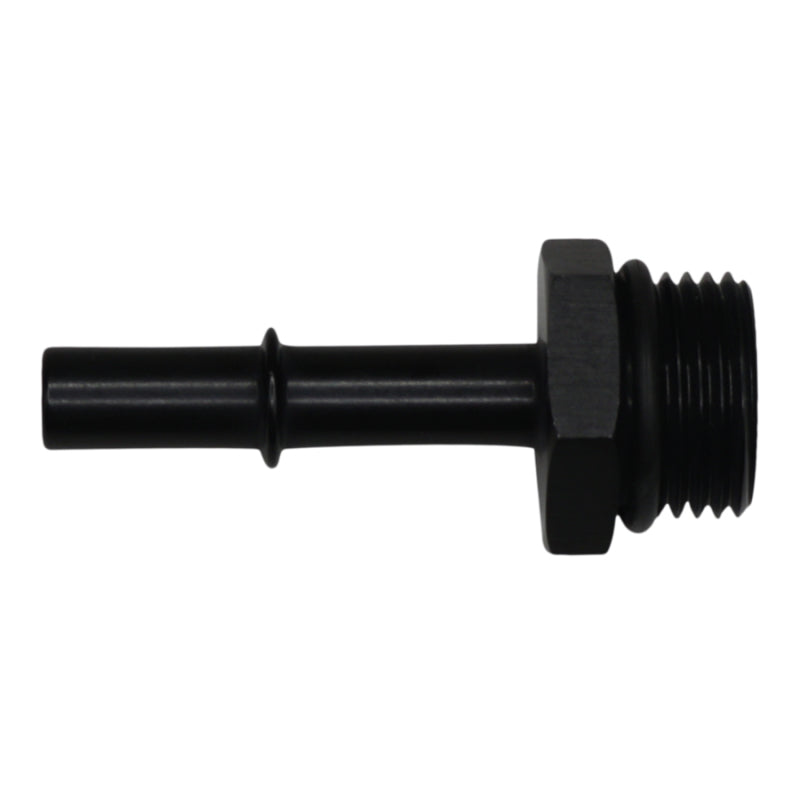 DeatschWerks 10AN ORB Male to 3/8in Male EFI Quick Connect Adapter - Anodized Matte Black - DTX Performance