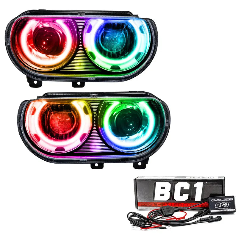 Oracle 08-14 Dodge Challenger SMD HL (HID Style) - ColorSHIFT w/ BC1 Controller - DTX Performance