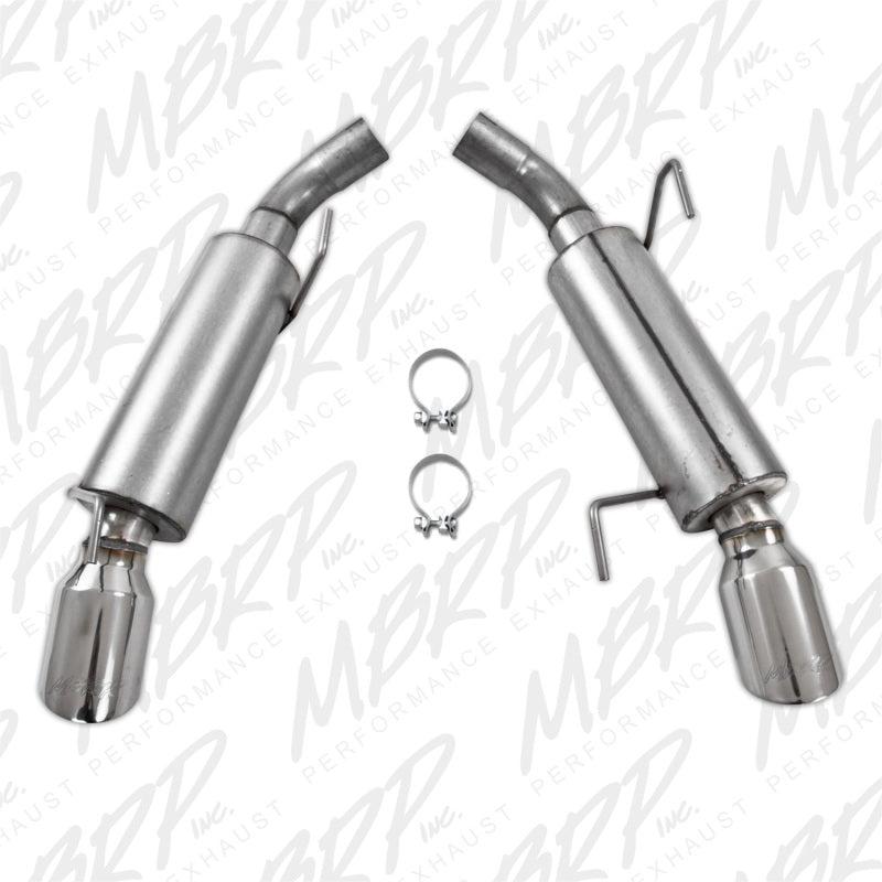 MBRP 05-10 Ford Mustang GT 5.0/Shelby GT500 Dual Mufflers Axle Back Split Rear AL - DTX Performance