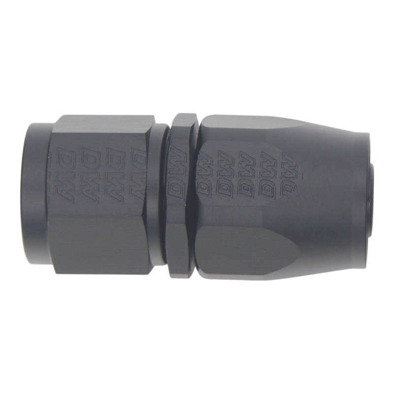 DeatschWerks 10AN Female Swivel Straight Hose End CPE - Anodized Matte Black - DTX Performance