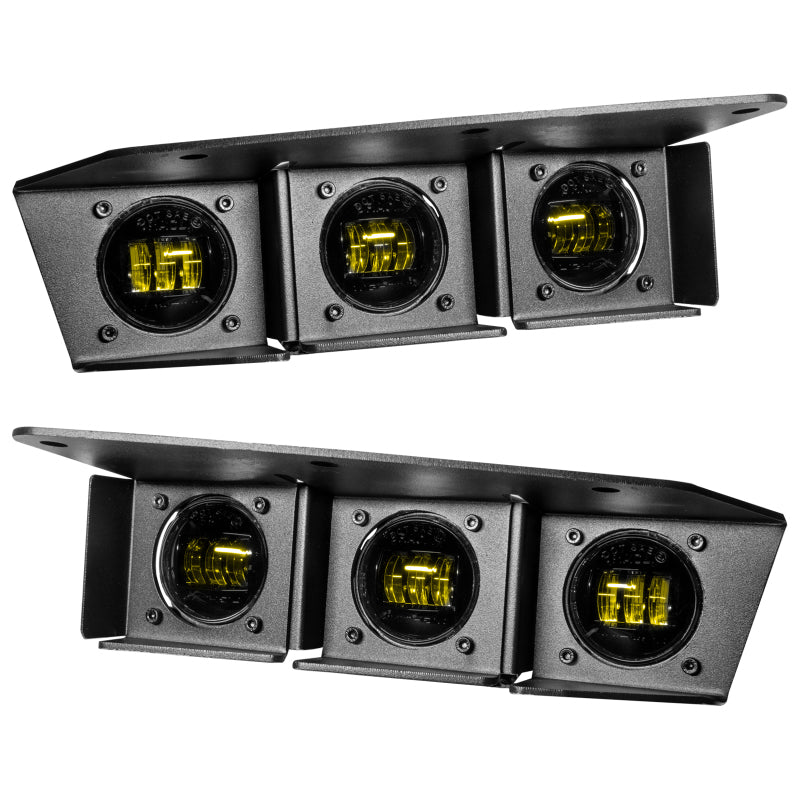 ORACLE Lighting 21-22 Ford Bronco Triple LED Fog Light Kit for Steel Bumper - Yellow - DTX Performance