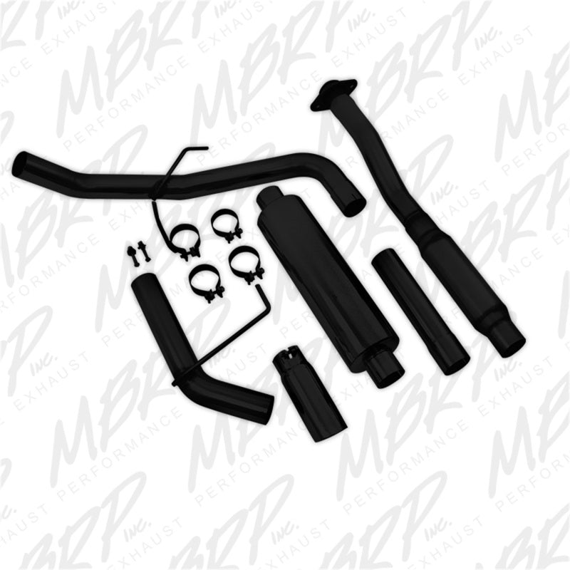 MBRP 11-14 Ford F150 3in Cat Back Single Side Exit Black Coated Exhaust System - DTX Performance