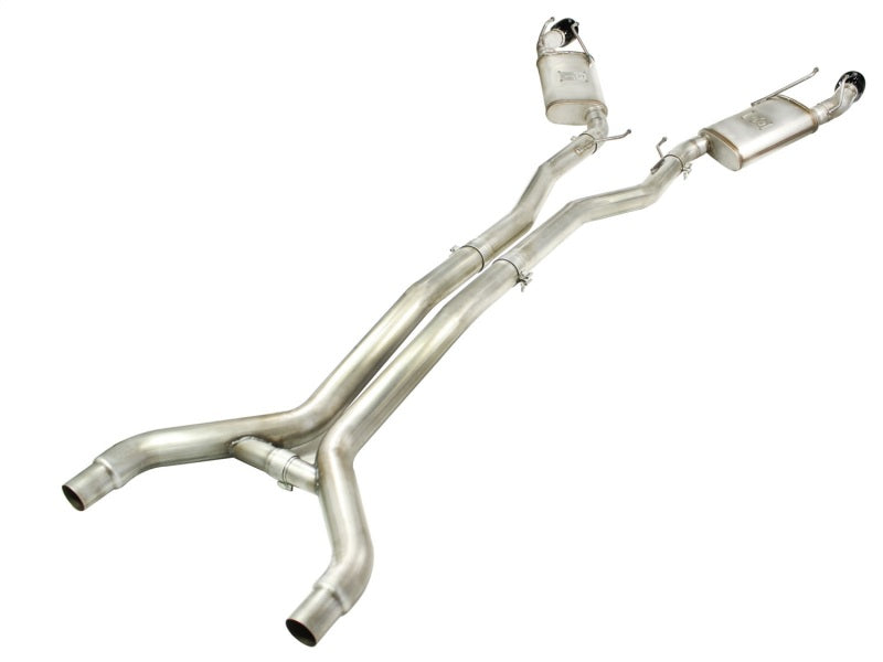 aFe MACHForce XP Exhaust 3in Stainless Stee CB/10-13 Chevy Camaro V8-6.2L (td) (gloss blk tip) - DTX Performance