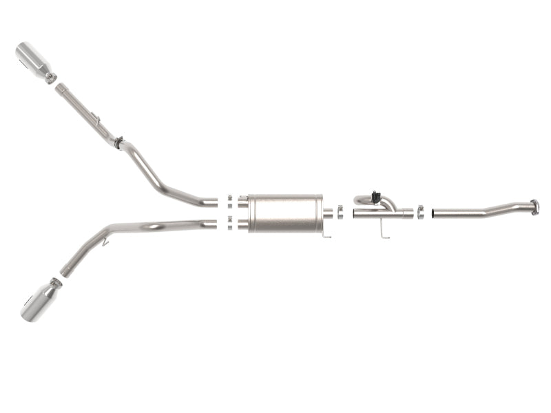 aFe Gemini XV 3in 304 SS Cat-Back Exhaust 15-20 Ford F-150 V6 2.7L/3.5 w/ Polished Tips - DTX Performance