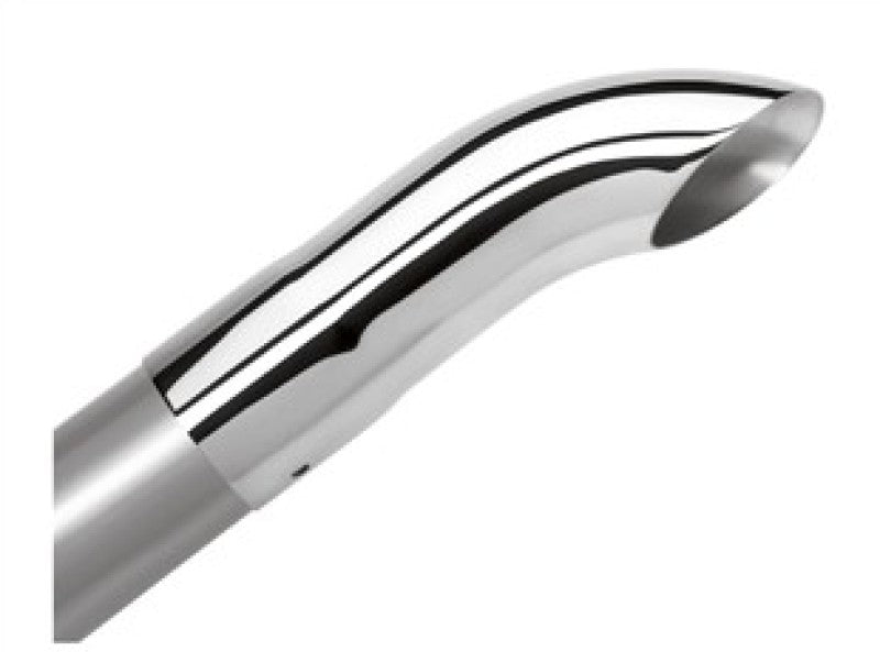 Borla Universal Polished Tip Single Round Turndown/Turnout (inlet 2 1/2in. Outlet 2 1/2in) *NO Retur - DTX Performance