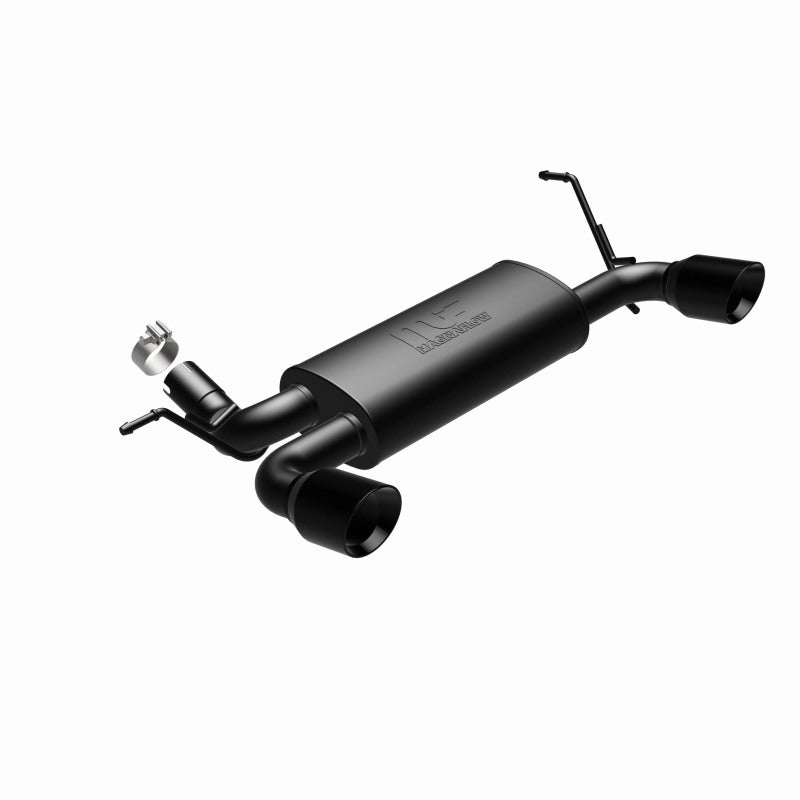 MagnaFlow 07-17 Jeep Wrangler JK 3.8/3.6L Dual Split Rear Exit Black Axle-Back Exhaust - DTX Performance