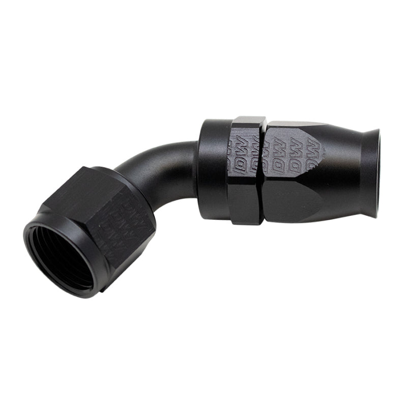 DeatschWerks 10AN Female Flare Swivel 60-Degree Hose End PTFE - Anodized Matte Black - DTX Performance