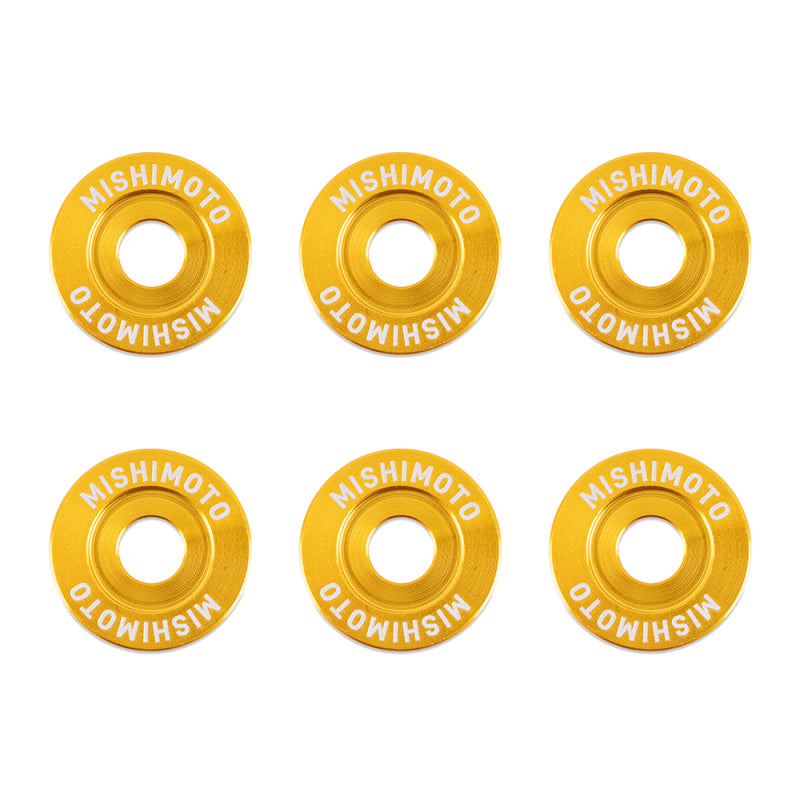 Mishimoto Small Fender Washer Kit (6pcs) - Gold - DTX Performance