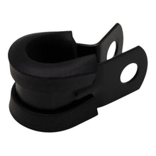 Load image into Gallery viewer, DeatschWerks Rubber Cushioned P-Clamp for 6AN Hose - 9.5mm Clamp Id - Anodized Matte Black - DTX Performance