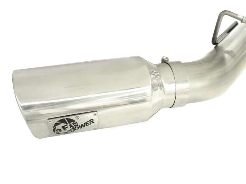 aFe MACHForce XP Exhaust Aluminized Dual Split DPF Back 11-15 GM Diesel Truck V8-6.6L (td) (pol tip) - DTX Performance