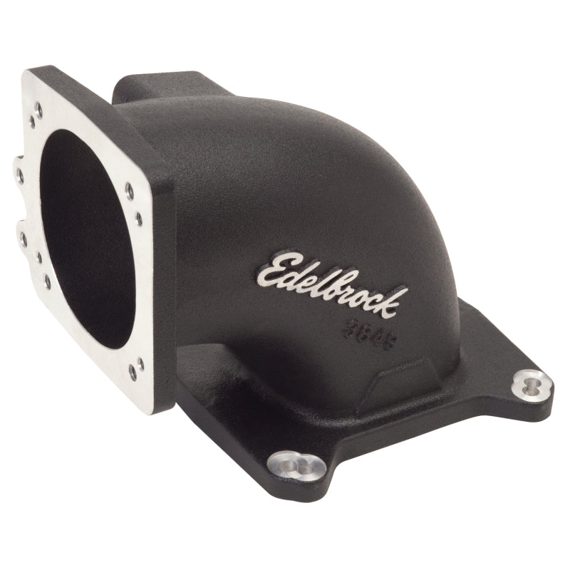 Edelbrock High Flow Intake Elbow 95mm Throttle Body to Square-Bore Flange Black Finish - DTX Performance