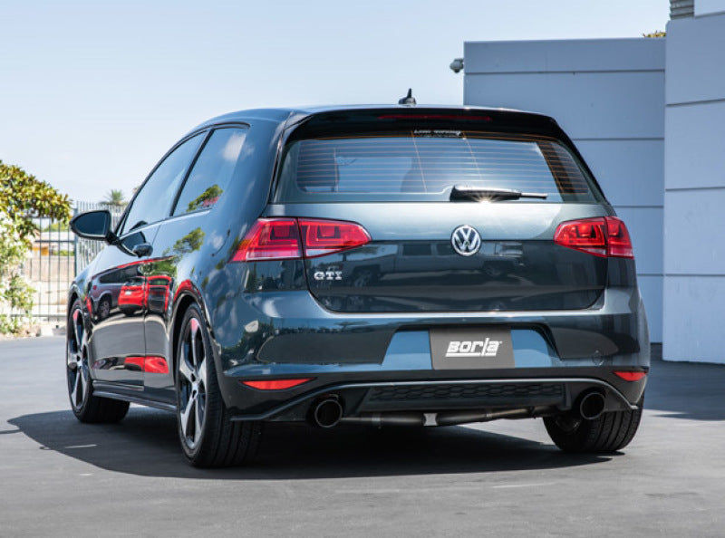 Borla 15-17 Volkswagen GTI (MK7) 2.0T AT/MT SS S-Type Catback Exhaust w/Black Chrome Tips - DTX Performance