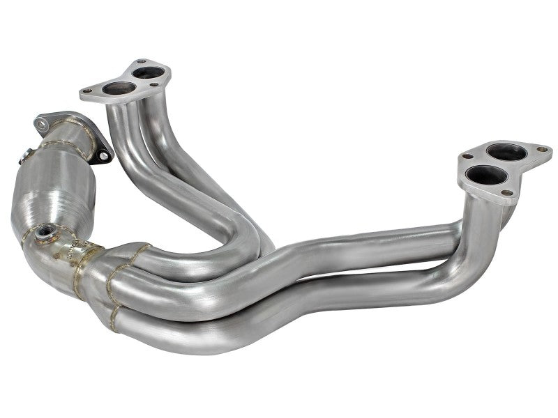 aFe 12-17 Toyota 86 / FRS / BRZ Twisted Steel 304 Stainless Steel Long Tube Header w/ Cat - DTX Performance