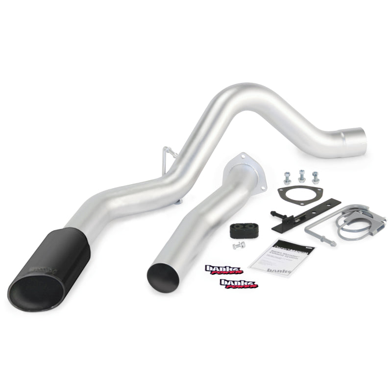 Banks Power 07-10 Chev 6.6L LMM ECSB-CCLB Monster Exhaust System - SS Single Exhaust w/ Black Tip - DTX Performance