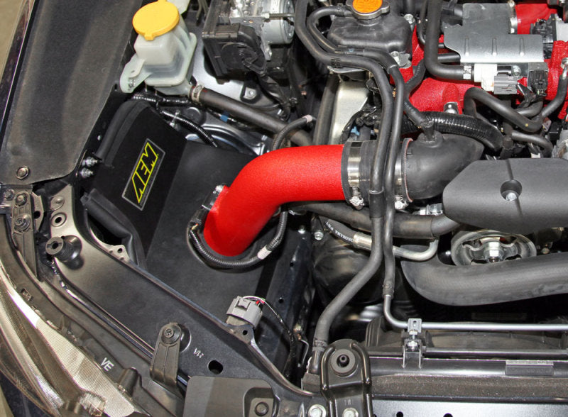 AEM 15-17 Subaru WRX STi 2.5L H4 - Cold Air Intake System - Wrinkle Red - DTX Performance