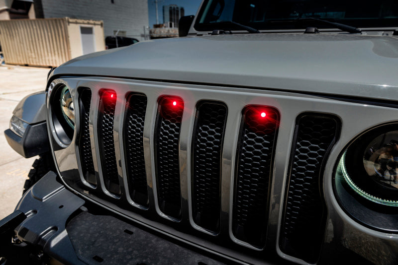 Oracle Pre-Runner Style LED Grille Kit for Jeep Wrangler JL - Red - DTX Performance