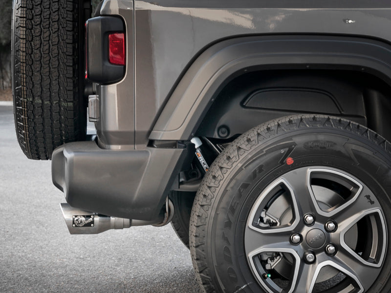 aFe Rebel Series 2.5in 409 SS Cat-Back Exhaust w/ Polished Tips 18-19 Jeep Wrangler (JL) V6 3.6L - DTX Performance