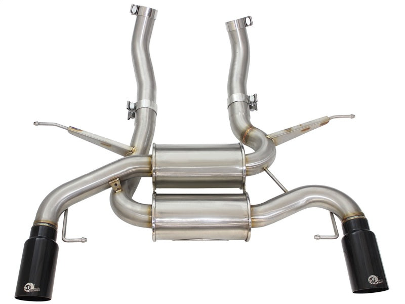 aFe MACHForce XP 2.5in Axle Back Stainless Exhaust w/ Black Tips 07-13 BMW 335i 3.0L L6 (E90/92) N55 - DTX Performance