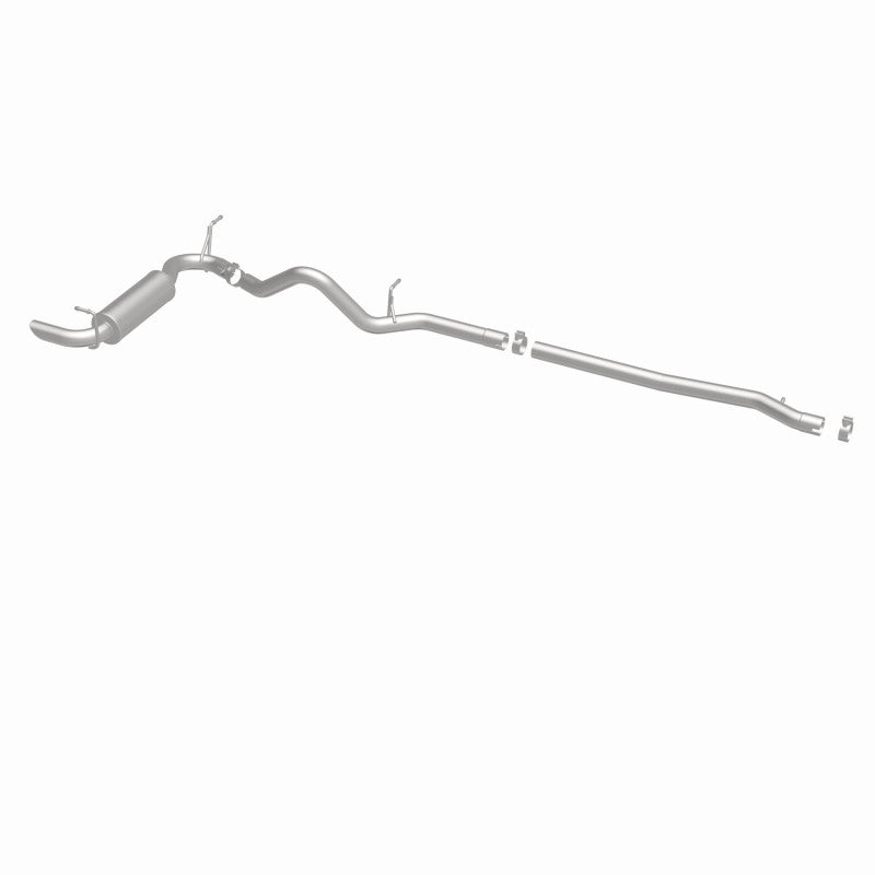 MagnaFlow 12-14 Jeep Wrangler 4dr Single Straight Rear P/S Exit Stainless C/B Performance Exhaust - DTX Performance