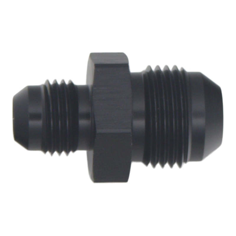 DeatschWerks 8AN Male Flare to 6AN Male Flare Reducer Straight - Anodized Matte Black - DTX Performance