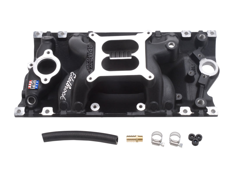 Edelbrock Performer RPM Air Gap Vortec Black - DTX Performance